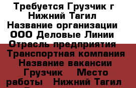 Требуется Грузчик г. Нижний Тагил › Название организации ­ ООО Деловые Линии › Отрасль предприятия ­ Транспортная компания › Название вакансии ­ Грузчик  › Место работы ­ Нижний Тагил, ул. Восточное шоссе, д.17Б › Максимальный оклад ­ 23 000 - Свердловская обл., Нижний Тагил г. Работа » Вакансии   